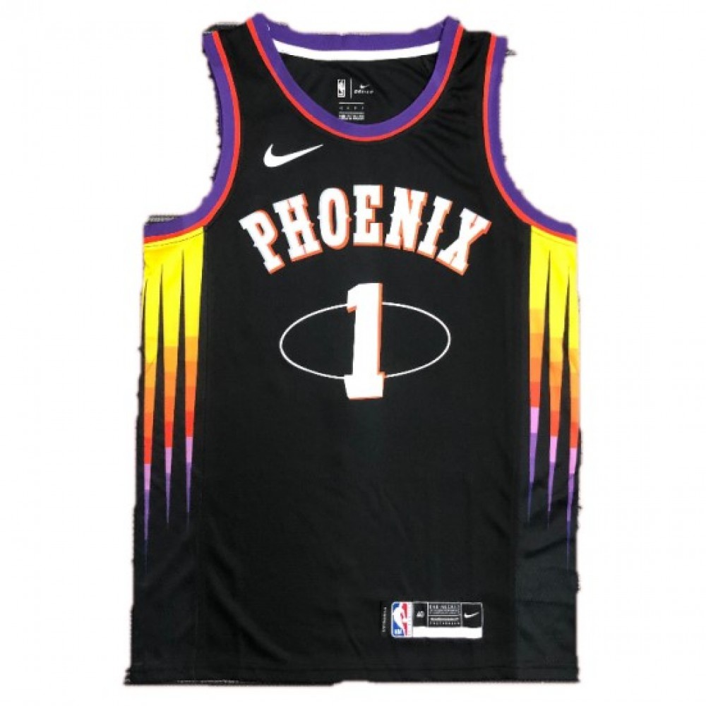 Men's Phoenix Suns Devin Booker #1 Black 2021/22 Swingman NBA Jersey-Mixtape Edition-Pro Kit Vault | Brand New 26/27 Sports Jerseys